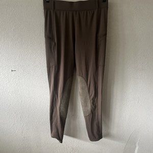 WILLIT EQUESTRIAN RIDING TIGHTS KNEE-PATCH PULL-ON BREECHES ZIPPER POCKETS Sz L
